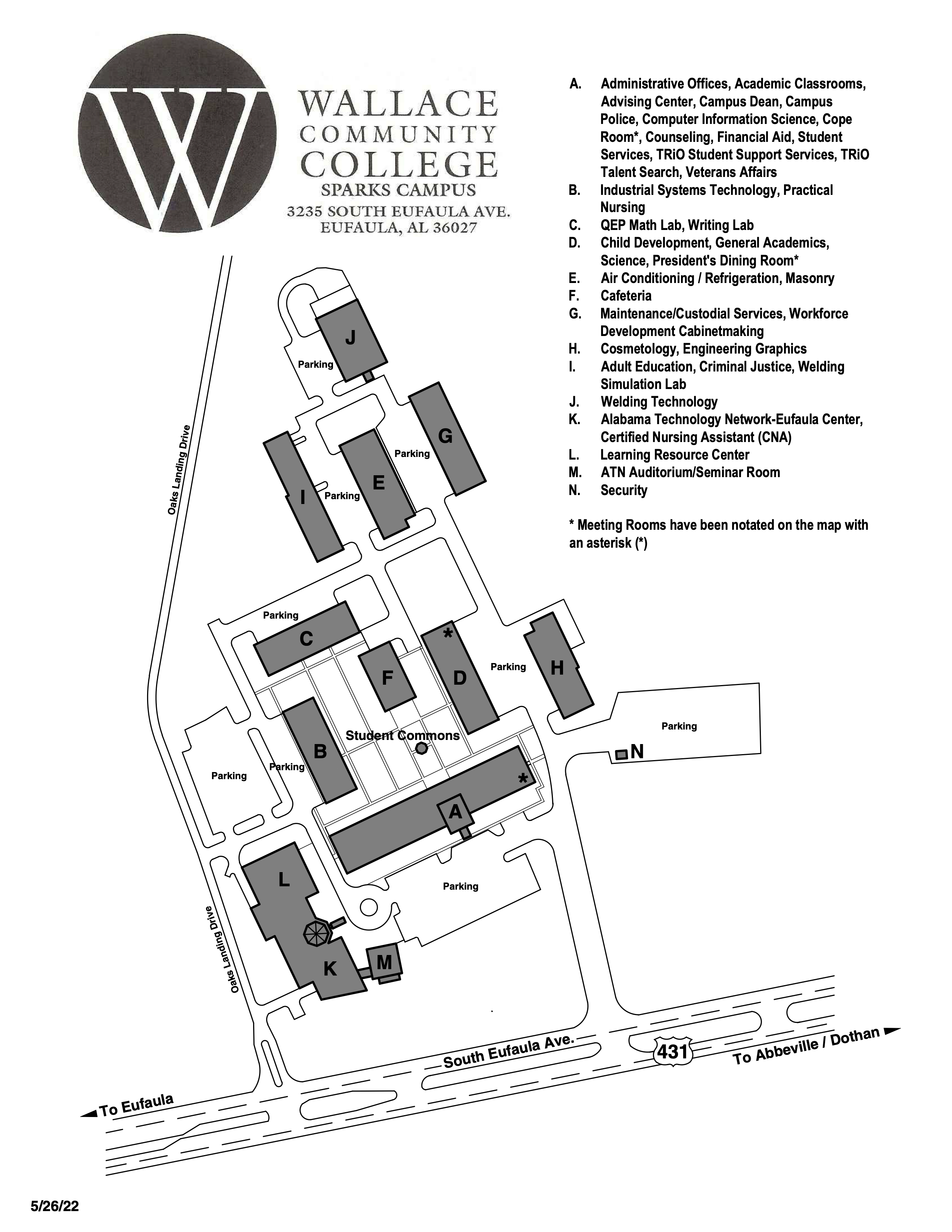 Sparks campus map
