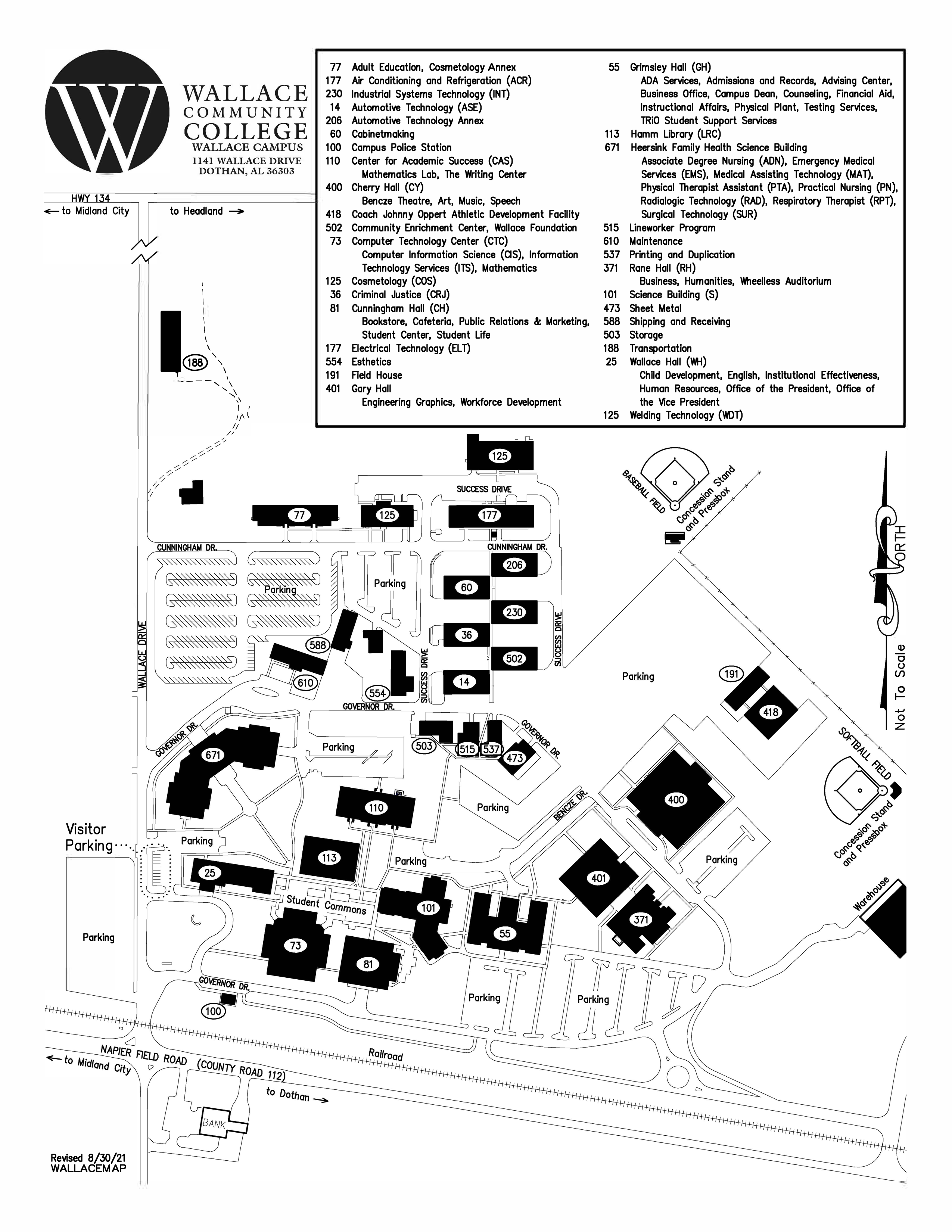 Wallace campus map